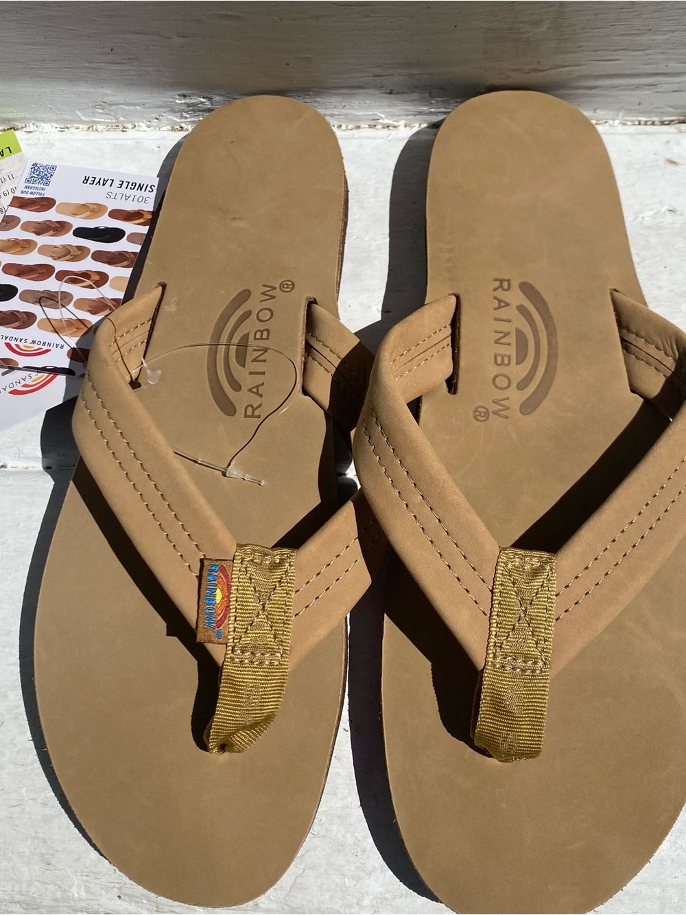Rainbow Women’s Sierra Brown Leather Flip Flop Sandals